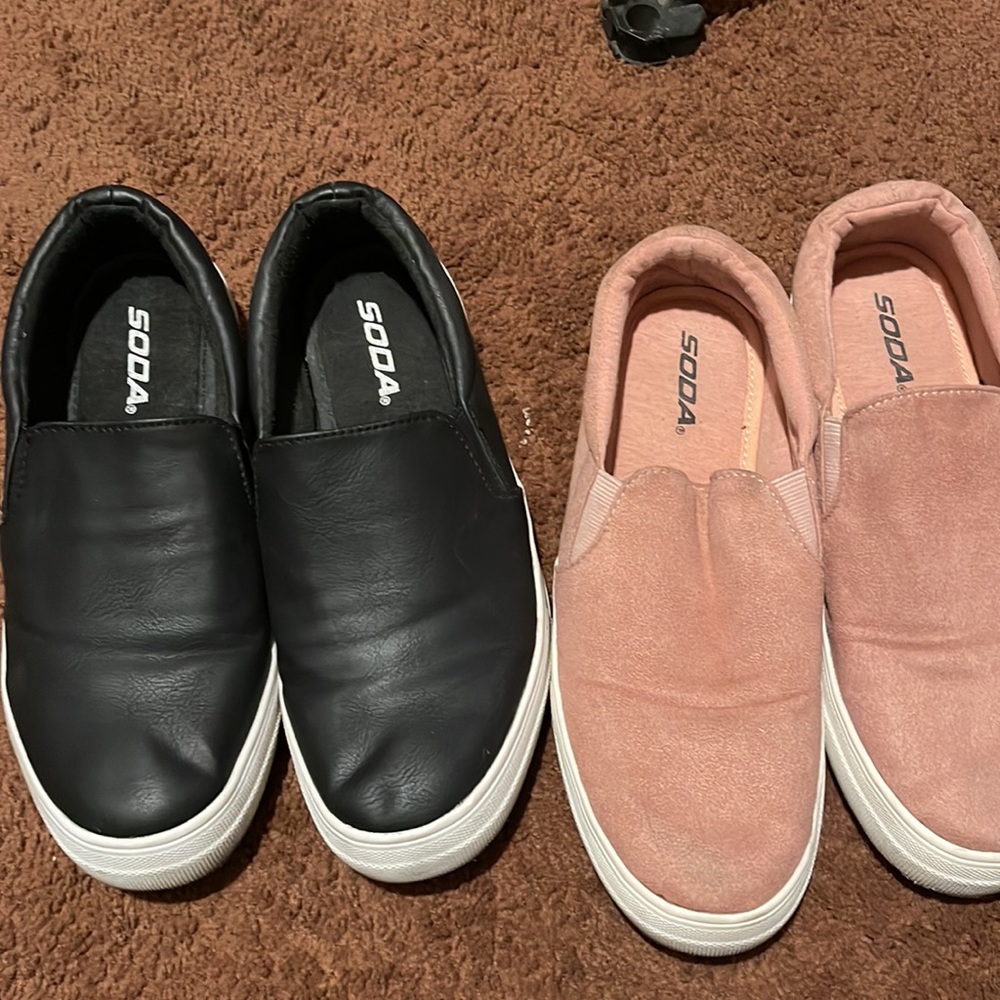 2 pairs of slip ons.